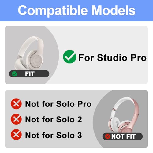 Cubre almohadillas de silicona para Beats Studio Pro (Rosa) | Fundas protectoras lavables anti-rayones, ajuste cómodo y liviano para audífonos Beats Studio Pro miniatura 2