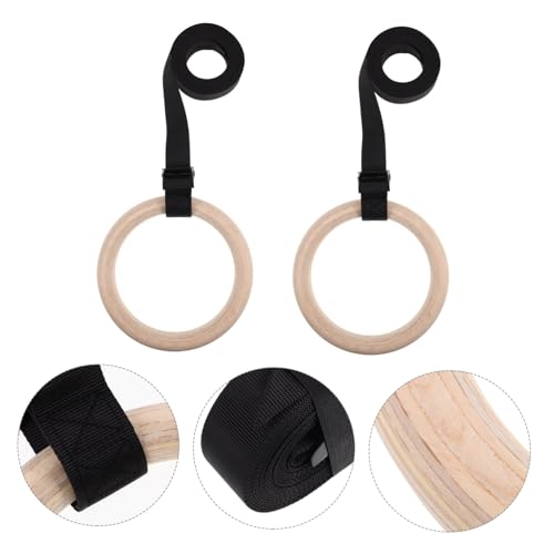 Anillas de gimnasia de madera con correas ajustables miniatura 7