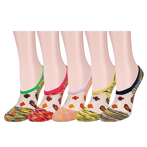 Image of Benefeet Sox Sheer No Show Socks for Women Girls Lace Mesh Low Cut Liner Socks Ultra Thin Nylon Invisible No See Footies Sock
