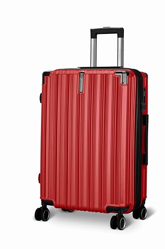 Image of Maleta Nova Cabin Trolley Bag | 55 cms, 8 Spinner Wheels | Lightweight Luggage,Expandable|TSA Lock | Trolley Bags for Travel | Suitcase for Travel | Bags for Travelling | (Red, Cabin-Small)