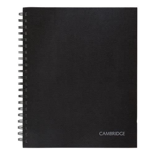 Cambridge Limited - Black Hardbound Subject Notebook, Lgl Rule,96-Sheet Pad - Sold As 1 Each - Foil-Stamped, Extra-Stiff, Teak-Grained Hard Cover. #TOP27