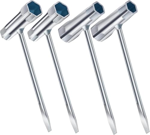 HhBdy 4 Piezas de Llave Inglesa Combinada, 13 mm x 19 mm Llave en Forma de T Llave en T para Motosierras Llave de Bujías Herramienta/Mango Llave de Ajuste para Motosierra
