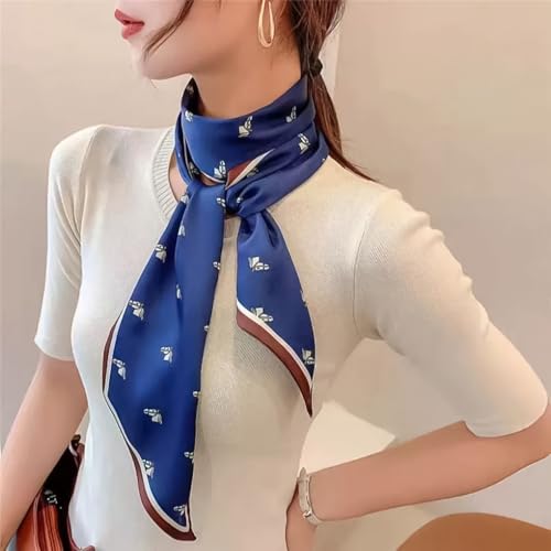 Image of Head Hair Scarf for Women,Silky Long Headscarf Purse Bag Scarfs for Handbag Fashion Satin Neck Scarves Accessories