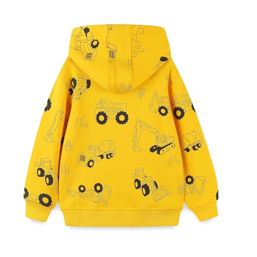 Image of Boys Toddler Zip Up Hoodie Kids Fall Winter Jacket Cute Sweatshirt With Hood 2-7 Years Old