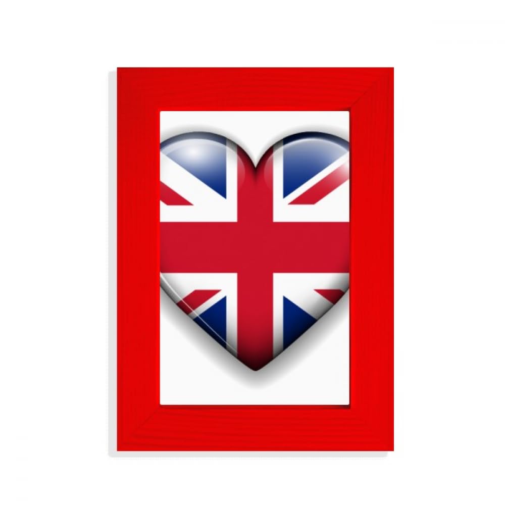 Cadre photo rouge Union Jack aux finitions soignées pour décoration élégante