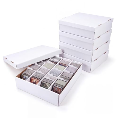 HORLIMER 5 Pack Trading Card Storage Box, 4 Row 3600 Count Card Boxes