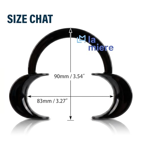 Image of LA MIERE Dental Cheek Retractor C Shape Mouth Opener Size M, Pack of 3, Black