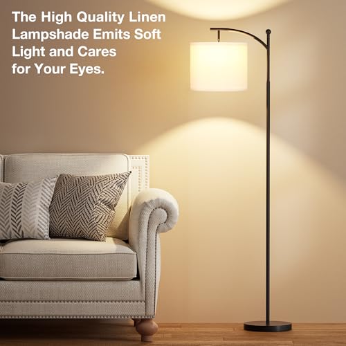 Lámpara de pie de arco para salón y dormitorio de 60 pulgadas con luz ajustable 7