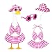 ENBOFID Summer Bikini Goose Outfits Hawaiian Porch Goose Outfits Fit 23 Inch Cement Goose Statue Bikini Goose Clothes for Outdoor Garden Yard Decor