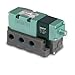 Numatics 082SS63CM000061 Mark 8 Double Solenoid Valve 3 Pos/4 Way w/3C Base 24 VDC 1/4 NPTF w/Plug-