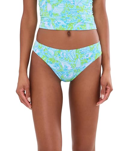 Lilly Pulitzer, Womens, Betie Bikini Bottom, Day Dream Blue Throw Me A Line, 16