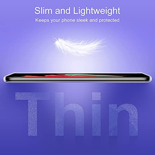 Vakoo Clear Series Samsung S21 Ultra Case, [Military Shockproof Protection][Fingerprint Resistant] Protective Phone Case for Samsung Galaxy S21 Ultra 6.8 Inch - Transparent