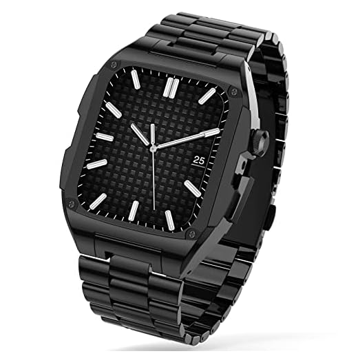 V-MORO Bracelet compatible avec Apple Watch 7 45 mm pour homme