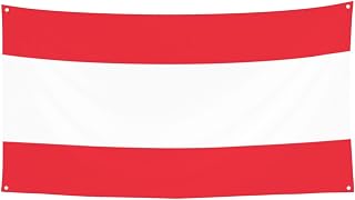 Austrian Flag Print Birthday Party Banner - 35" X 70" Funny Fiesta Party Banner Decorations Events