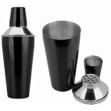 Dynore Stainless Steel Black Color Cocktail Shaker 750 Ml