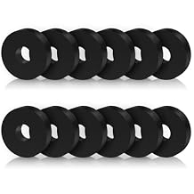 12PCS Rubber Isolation Pads, 1.5 Inch OD 0.5 Inch ID 0.4 Thick Rubber Washers Thick Mechanical Vibration Damping Pads Anti Vibration Isolation Isolator Washer