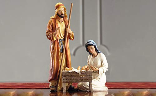 Set of 14 Christmas 14 Inch Real Life Nativity Set Includes People and Animals