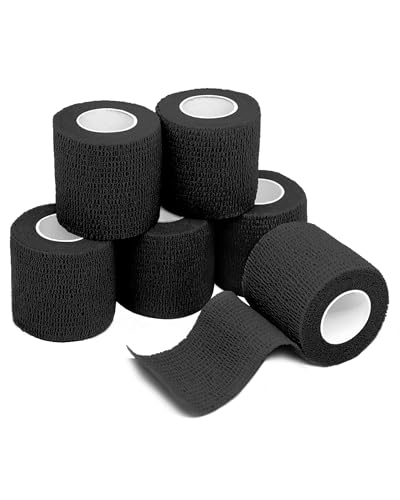 Image of FriCARE Self Adhesive Bandage Wrap, Medical Tape in First Aid Kit, Black