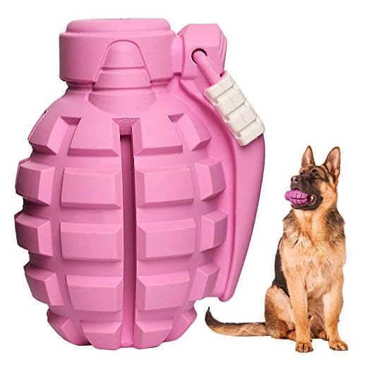 Dog Toys for Aggressive Chewers Large Breed, for German Shepherd, Indestructible Interactive Treat Dog Toys for Large Medium Breeds, Food Grade & Tough Rubber, Fun to Chew, Chase and Fetch (Pink)
