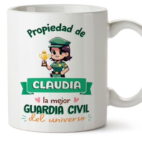MUGFFINS Tazas Personalizadas para GUARDIA CIVIL mujer   En Español   Propiedad de   11 oz / 330 ml   Regalo Personalizable original y divertido