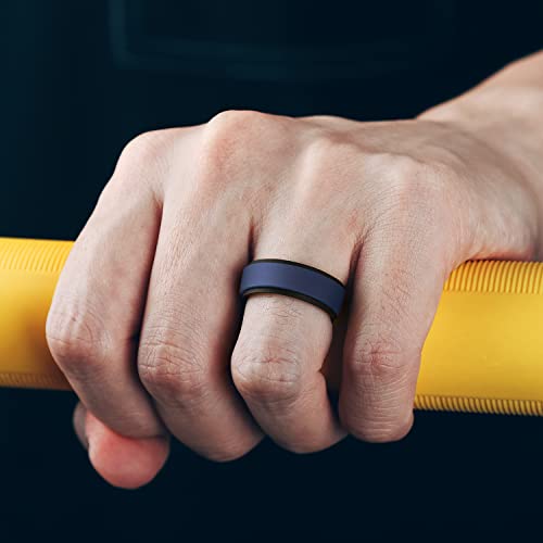 Egnaro Silicone Rings For Men 1/4/6 Multipack Of