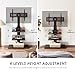 FITUEYES Iron Base Universal Floor TV Stand with Swivel Tilt, TV Mount Stand for 32-75 Inch Screens, Corner TV Stand with Height Adjustable Entertainment Shelves (Black)