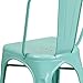 Flash Furniture Commercial Grade Mint Green Metal Indoor-Outdoor Stackable Chair