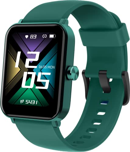 Image of GOQii Smart Vital MAX 1.69'' HD Full Touch, Smart Notification, IP68, Smart Watch for Smart Phones with SpO2, HR, Sleep Tracking & Multi Sports Mode with 3 Months Personal Coaching - Green