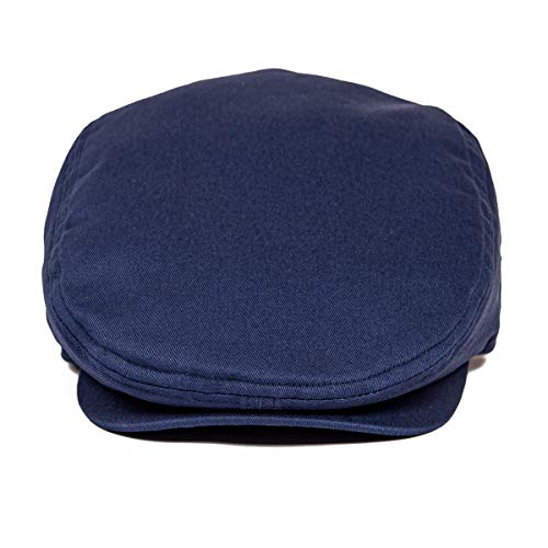 Jangoul Men Ivy Cap Cotton Twill Newsboy Flat Cap (Navy, 7 5/8) #TOP2
