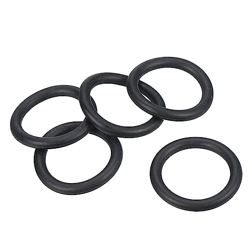 PATIKIL Nitrile Rubber O-Rings 42mm OD 32mm ID 5mm Width, 5 Pcs Metric Sealing Gasket for Faucet Plumbing Automotive Repair, Black