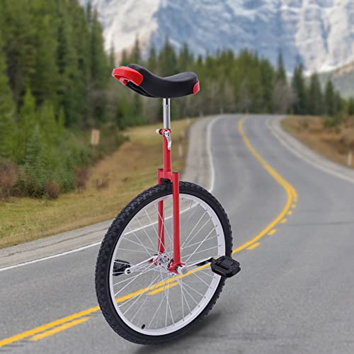 Image of 24In Outdoor Wheel Unicycle, One-Wheel Bike with Adjustable Seat, Sports Exercise Bicycle for Adults Beginner Outdoor Indoor Sports Entertainment Exercises Balance Fun