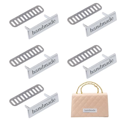 SUPERFINDINGS - Superfindings Lot de 16 étiquettes en métal platine 1,2 x 4 cm sac à main couture