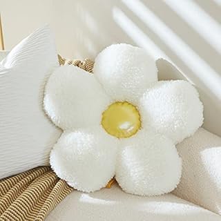 ARELUX Flower Plush Pillow Stuffed Animal Cute Room Decor Indie Flower Throw Pillows Soft Chair Floor Cushion Giant Kawaii Flower Toy Gifts for Kids 15.7in
