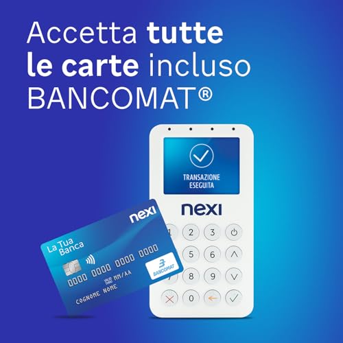 Nexi Mobile Pos - Pos Portatile Contactless, Lettore Elettronico Portatile per Pagamenti con Bancomat, Carta di Credito, Prepagata, Apple Pay e Google Pay - Firma Digitale con App Nexi Mobile, BP-55 - 3