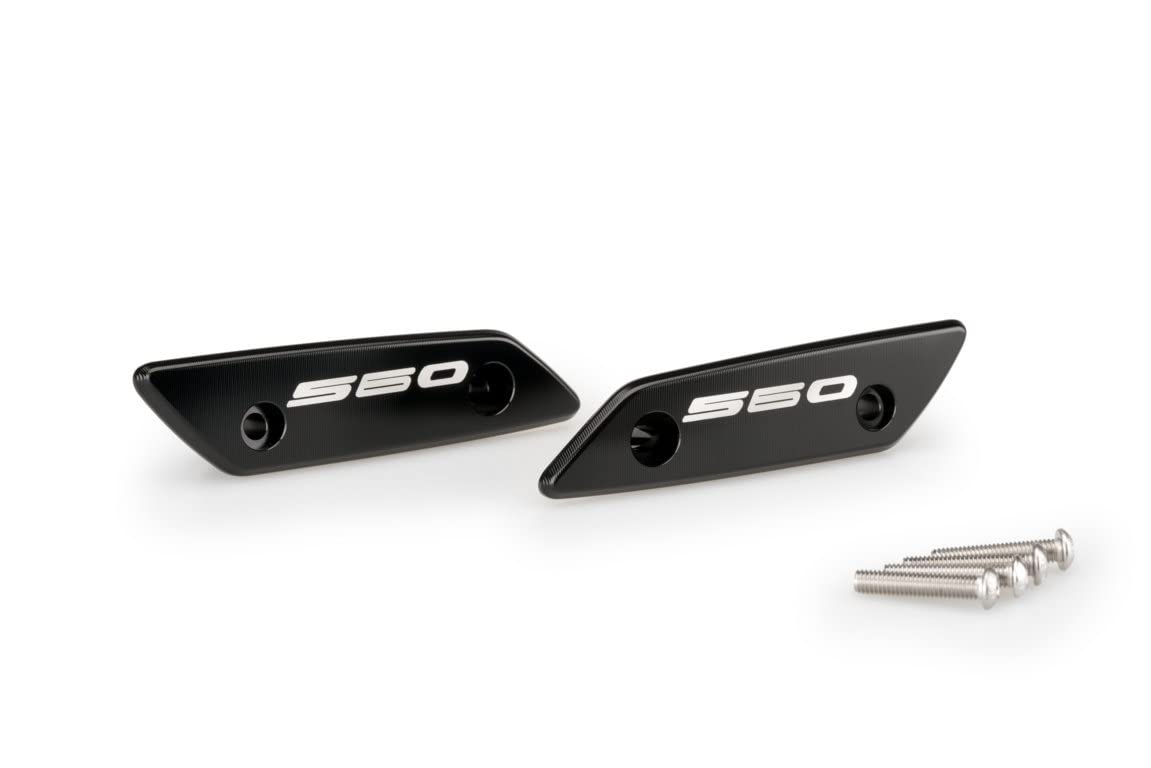 Puig Blue Aluminium Mirror Caps Yamaha TMAX 560 2022-2024