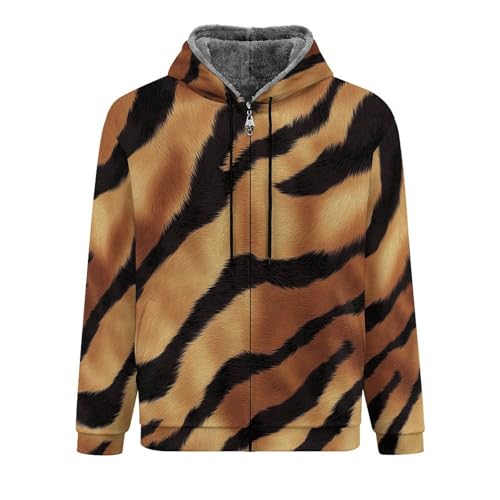 Sweat polaire homme à capuche tigre pour rester au chaud durant vos sorties