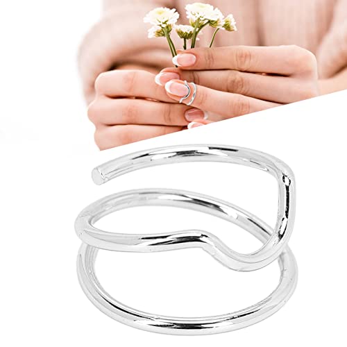Nail Rings, Index Finger Nail Rings Vintage Metal Nail Cap Cover Rings Fingernail Nail Decoration Finger Tip Rings For Women Girls Parties Weddings(3046 Platinum) #TOP5
