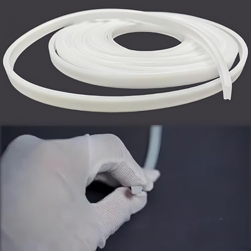 Generisch Copertura LED in silicone da 5 m, profilo in alluminio, diffusore in silicone, linea paralume flessibile per luci a strisce, lampada da soffitto, copertura per armadietti, installazione