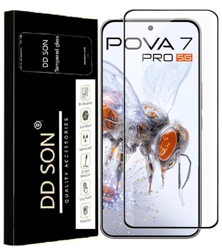 Image of DD SON Premium HD+ Tempered Glass Screen Protector Guard Compatible For ETC Edge to Edge Coverage With Easy installation kit for Smartphone