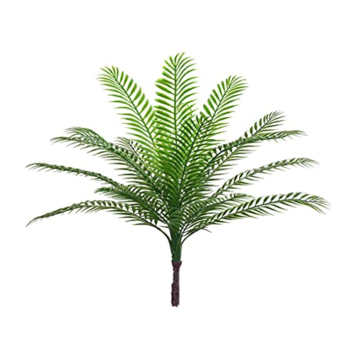 Happyyami Home Decor Office Decor Artificial Leaves Stems Green Plant Branch Artificial Farmhouse Greenery Fake Chrysalidocarpus for Wedding Party Decoration Home Decor Office Decor