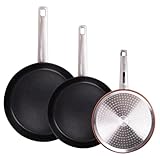 San Ignacio Juego de 3 Sartenes Ø24Ø28Ø30cm en Aluminio forjado AGROS