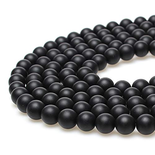 Mjdcb 5A Quality Black Matte Onyx Agate Round Natural Stone Beads For Jewelry Diy Bracelet (10Mm) #TOP5