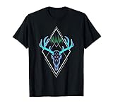 Geometrisch Hirschkopf mit Geweih Geschenk für Hirsche T-Shirt