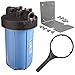 Pentek 3/4" Threaded 10" Genuine Big Blue Filter Housing Kit | Complete with Bracket, Screws and Wrench (150469 150061 150296)