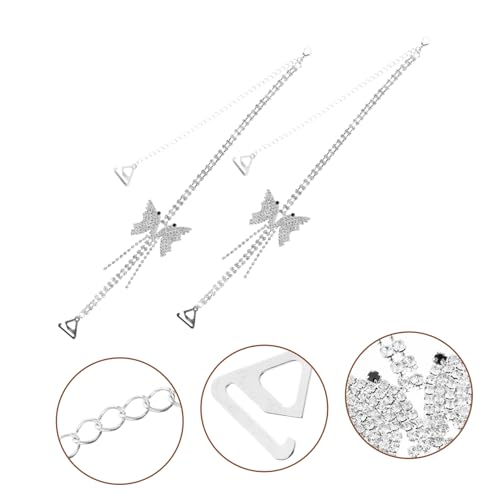 Porte-sangles de sous-vêtements avec strass et sangle jarretelles réglable
