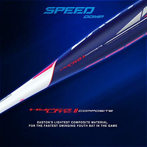 Easton Speed Comp -13 Usa Youth Baseball Bat, 2 5/8 In Barrel, 28 In / 15 Oz, 2021, 1 Piece Composite, Hyperlite Composite - Fastest Swinging Youth Bat, Carbon Zero Vibration Handle, Speed Cap #TOP3