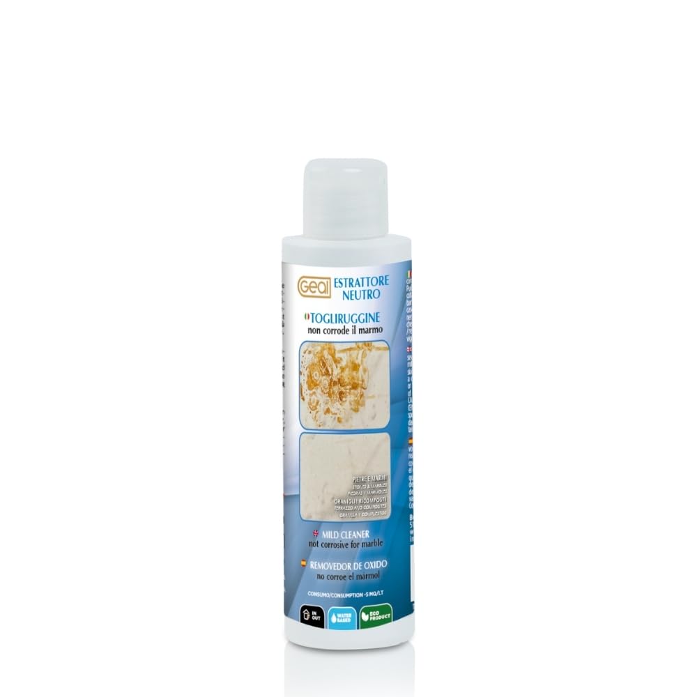 GEAL ESTRATTORE TOGLIRUGGINE. Rimuove Macchie di Ruggine da Pavimento e Rivestimenti anche in Marmo. 100ML