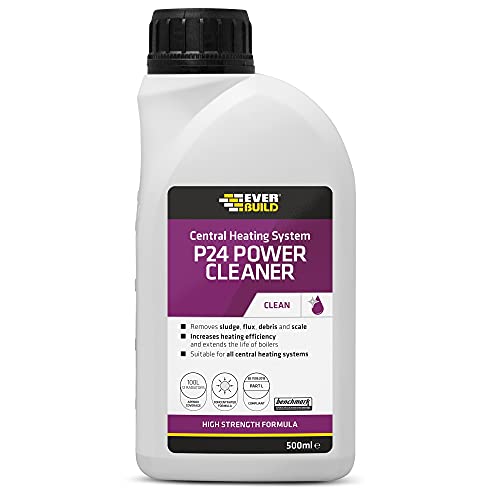 Everbuild P24 Central Heating System Power Cleaner, Removes Sludge, Flux and Scales - Suitable for all Central Heating System - 500 ml