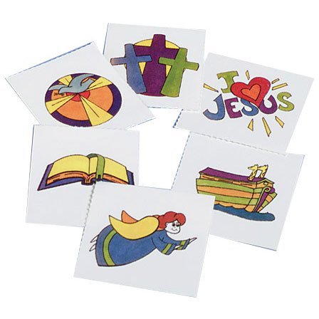 Religious Temporary Tattoos (144 Pack)