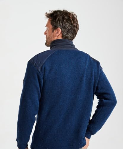 Men's Cowlneck Pullover Sweater Cardigan, 100% Shetland Wool, 100% Cotton Lining, Cable Knit3